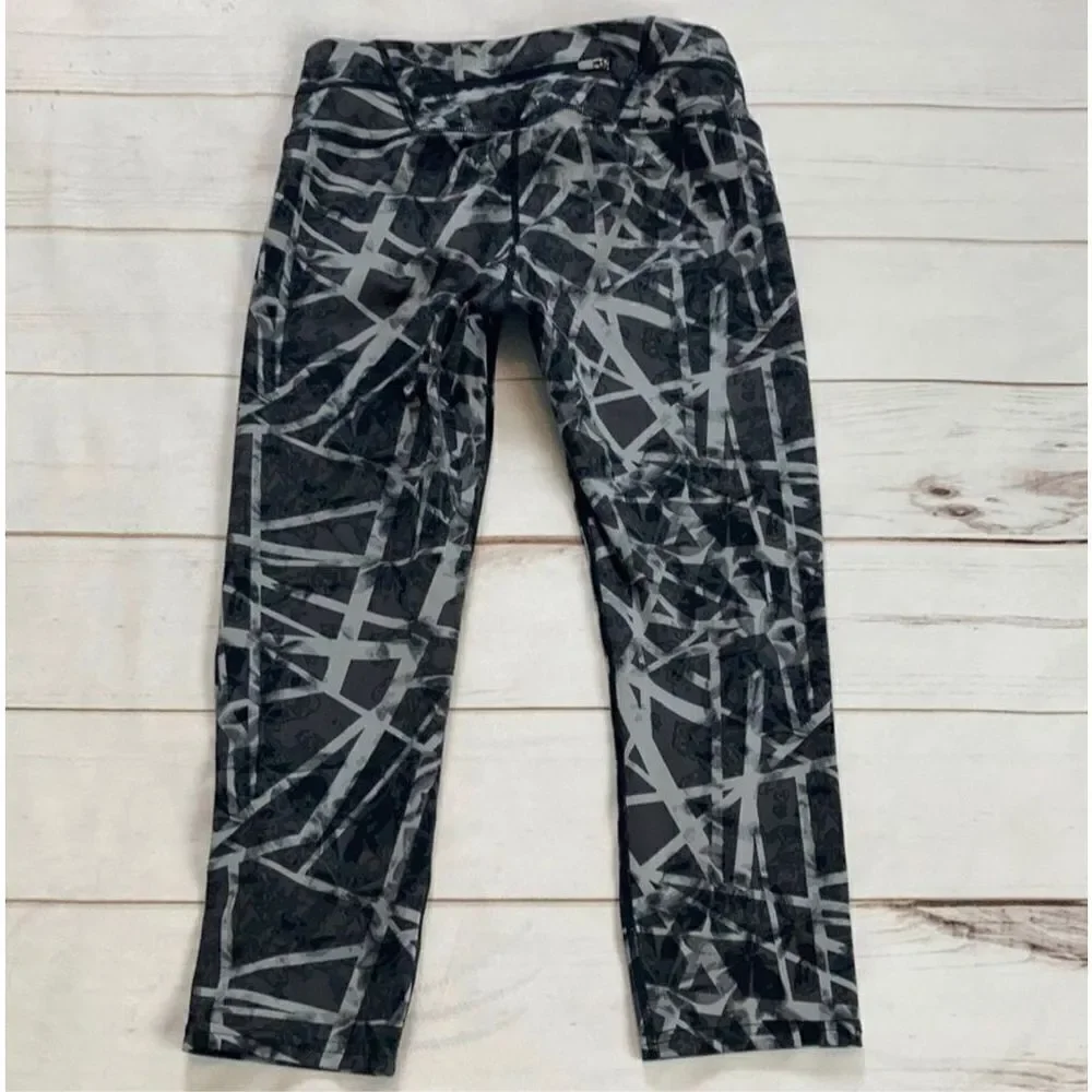 Athleta Floral Geo Sonar Leggings Slate Gray Size Small